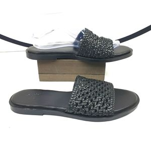 Urban Outfitters Sydney leather woven slides sandal flats size 9